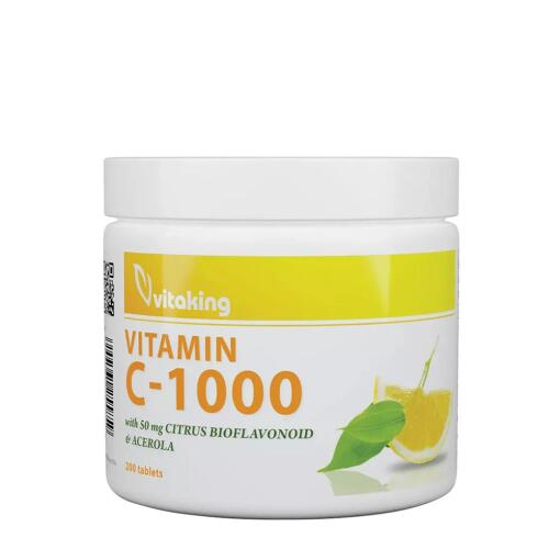Vitaking - Vitamin C 1000 mg med Citrus Bioflavonoider og Acerola 200 Tabletter