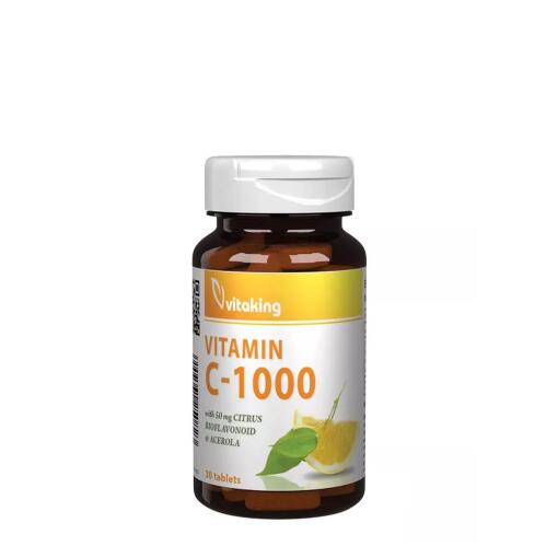 Vitaking - Vitamin C 1000 mg med 50 mg Citrus Bioflavonoider og Acerola