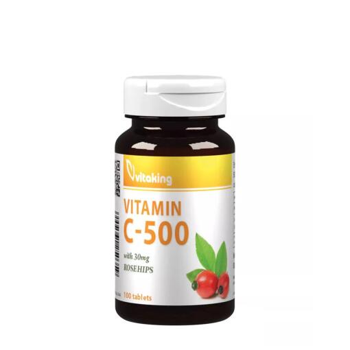 Vitaking - Vitamin C-500 med Hyben 100 Tabletter