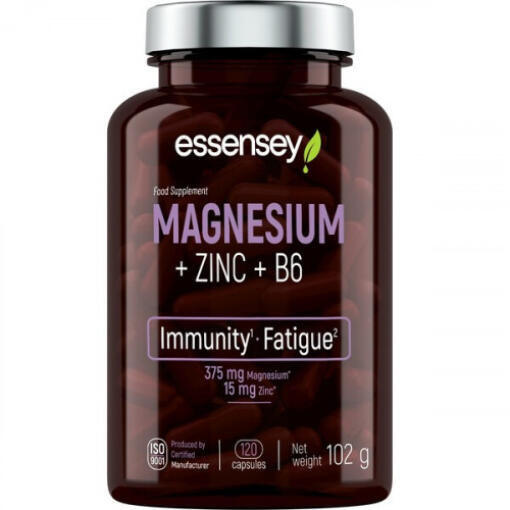 Magnesium + Zink + B6 - 120 kapsler