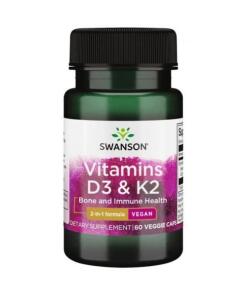 Vitamin D3 & K2 - 60 vegetabilske kapsler