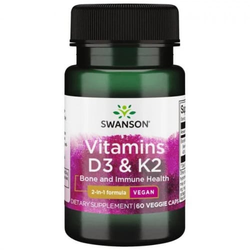 Vitamin D3 & K2 - 60 vegetabilske kapsler