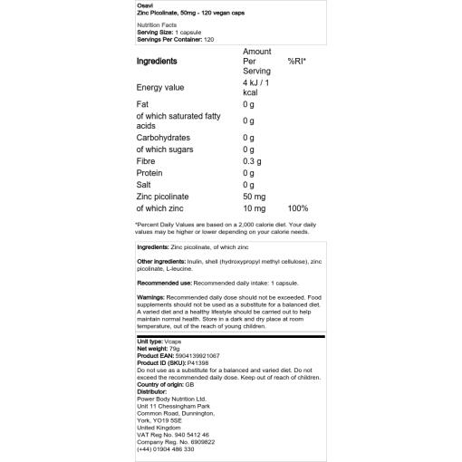 50mg - 180 veganske kapsler