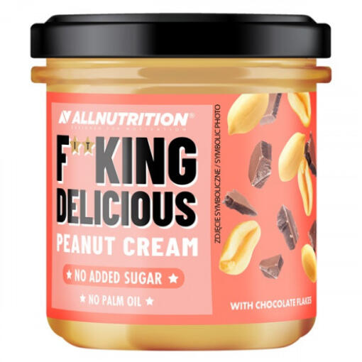 Fitking Lækker Jordnøddesmør med Chokoladeflager - 350g
