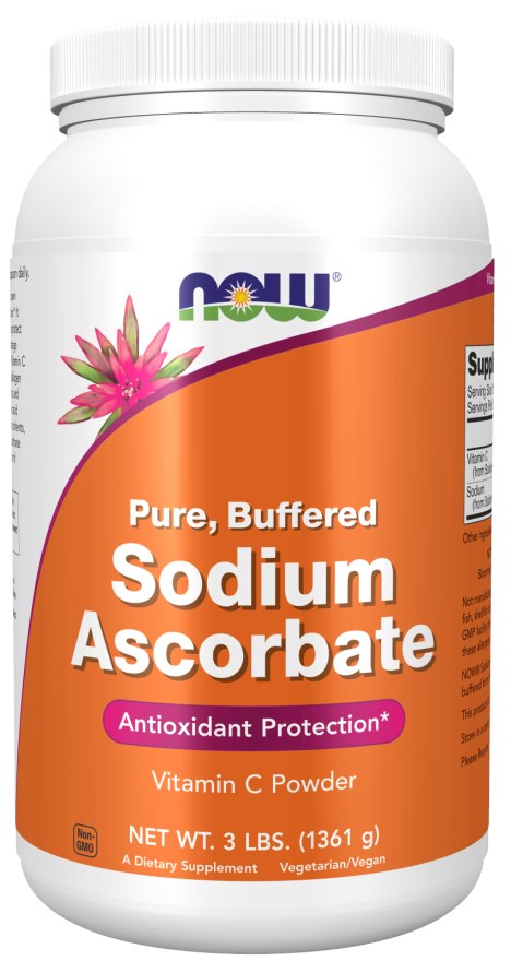 NOW Foods - Proszek askorbinianu sodu (1361 g / 3 lbs.)