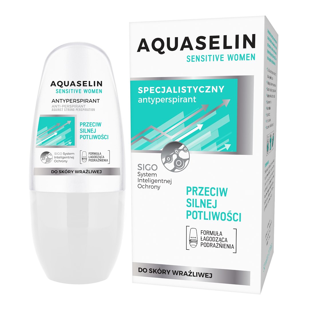 Aquaselin - AQUASELIN Sensitive Specialistyczny antyperspirant roll-on dla kobiet (50 ml)