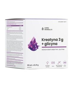 AURA HERBALS Creatine Monohydrate 3 g + Glicyne sachets (30 pcs)