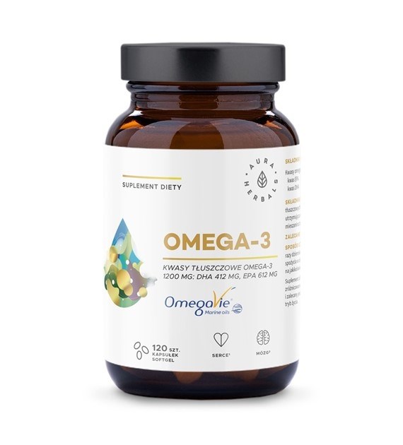 Aura Herbals - Omega-3 1200 mg (120 kapsułek)