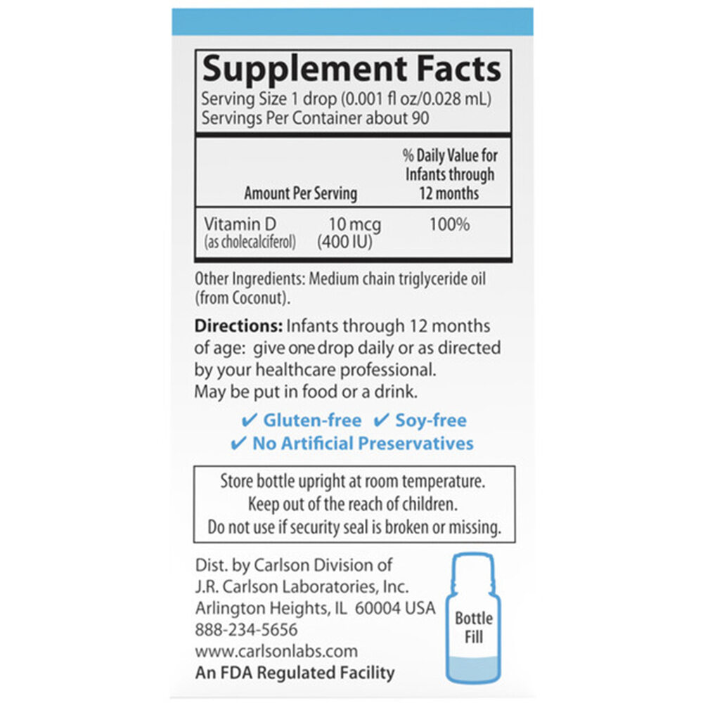 Super Codzienna Witamina D3 dla Dzieci, 400 IU - 10 ml - obrazek 3