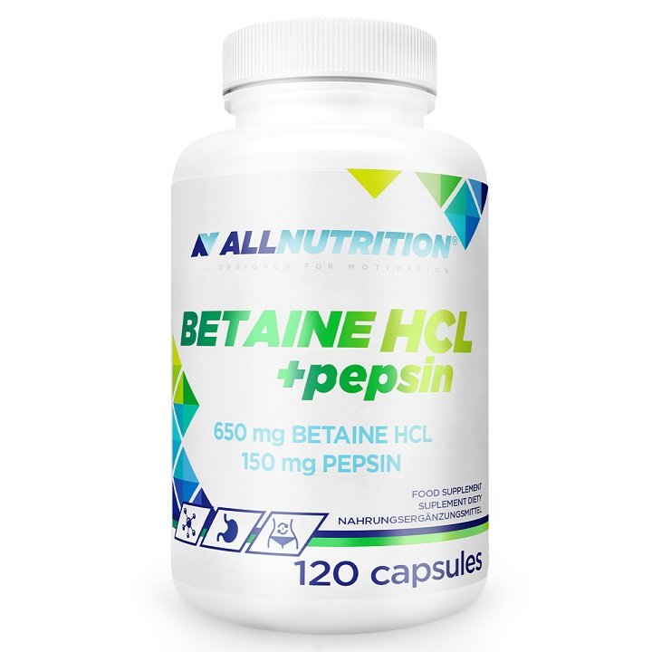 Betaina HCl + Pepsyna - 120 kapsułek