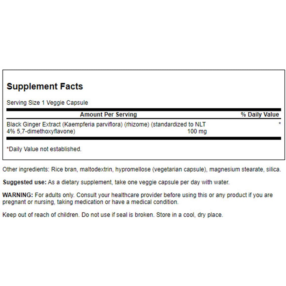 Czarny ekstrakt z imbiru, 100 mg - 30 kapsułek roślinnych - obrazek 3