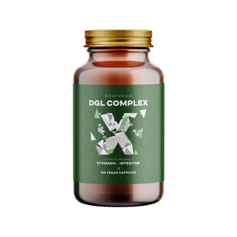 BrainMax - Kompleks DGL z lukrecją pozbawioną glicyryzyny, kapsułki