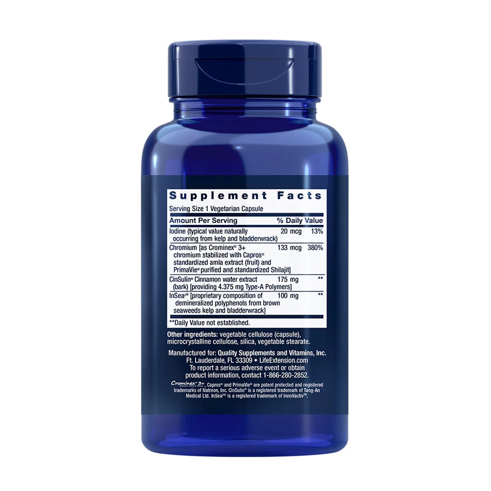 CinSulin z InSea2 i Crominex 3+ - 90 kapsułek wegetariańskich - obrazek 2