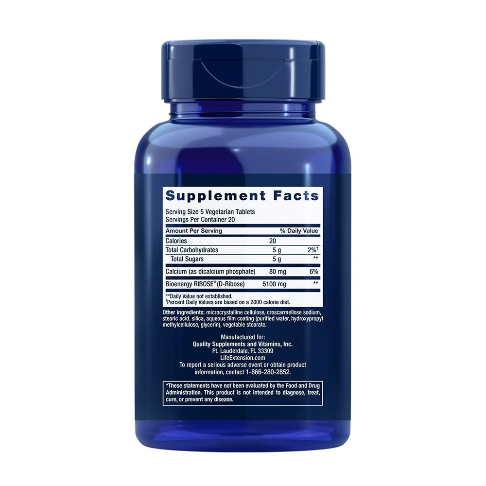 D-Riboza Tabletki - 100 wegetariańskich tabletek - obrazek 2