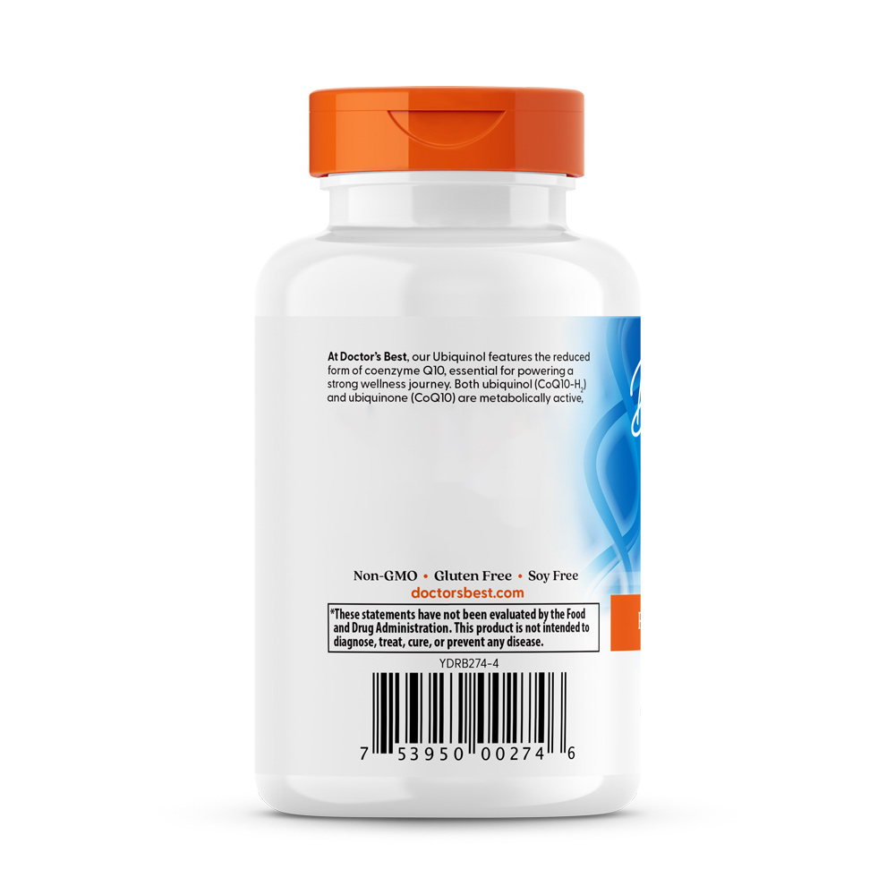 Doctor's Best - Ubichinol z Kaneka 200 mg, 30 miękkich kapsułek - obrazek 3