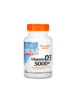 Doctor's Best - Witamina D3 5000 IU (360 Miękkich Kapsułek)