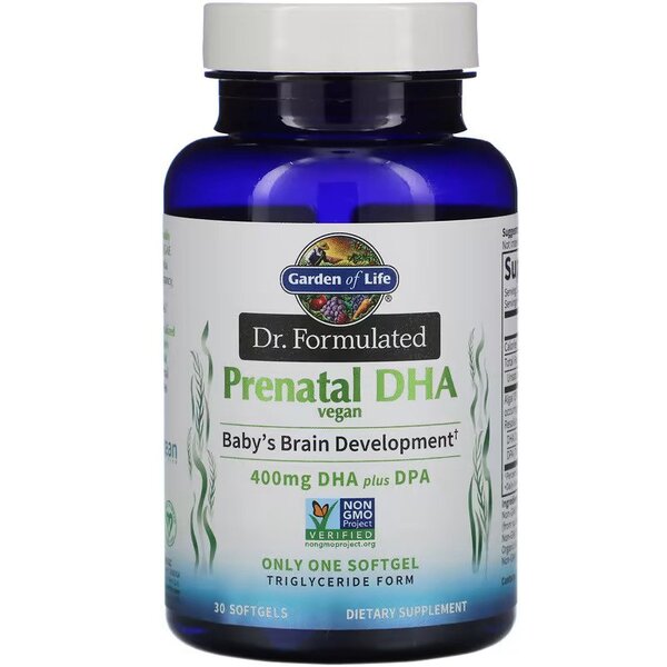 Dr. Formulated Wegetariańskie Prenatalne DHA - 30 kapsułek miękkich