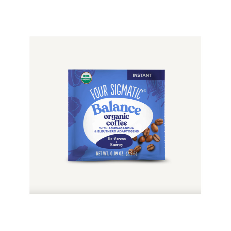 Four Sigmatic - Kawa Adaptogenna z Ashwagandhą i Chagą, Organiczna, w Proszku, Ilość 1 Worek