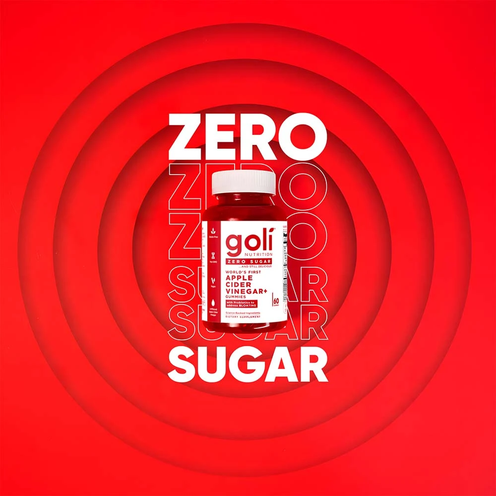 Goli Nutrition - Bezglutenowe żelki z octem jabłkowym bez cukru, 60 sztuk - obrazek 6