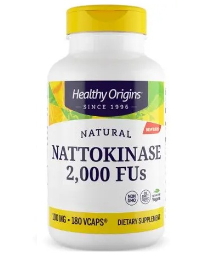 Healthy Origins - Naturalna Nattokinaza 2000 FU (180 kapsułek)