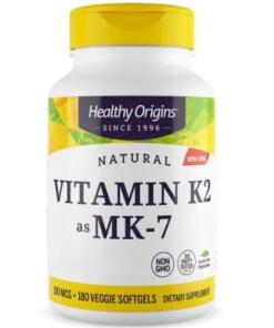 HEALTHY ORIGINS witamina K2 MK7 100 mcg (180 kapsułek)