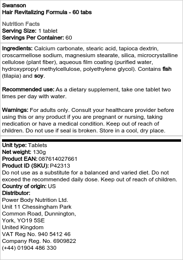 Rewitalizująca formuła dla włosów - 60 tabletek - obrazek 2
