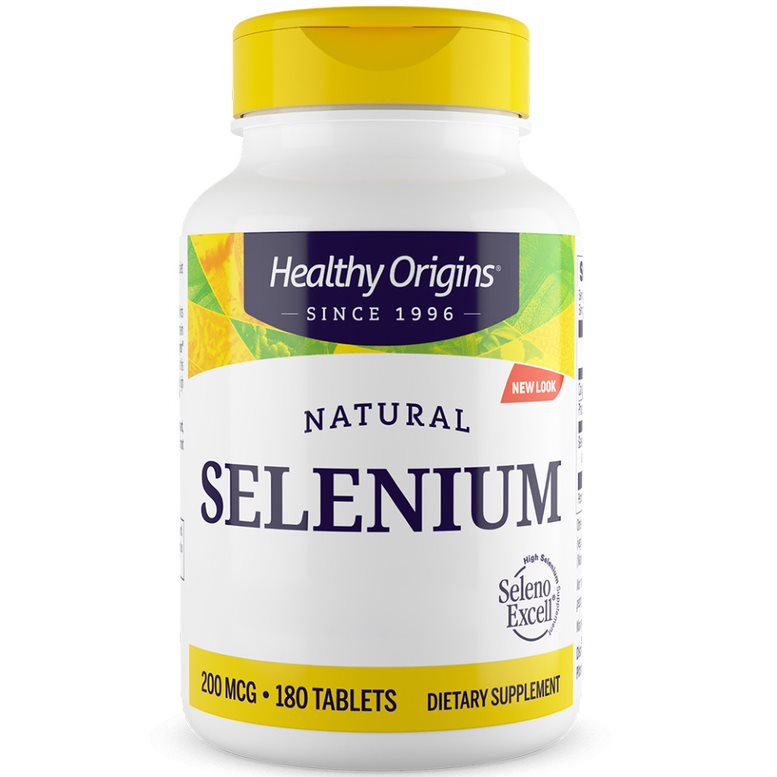 Healthy Origins - Naturalny selen 200 mcg, 180 tabletek