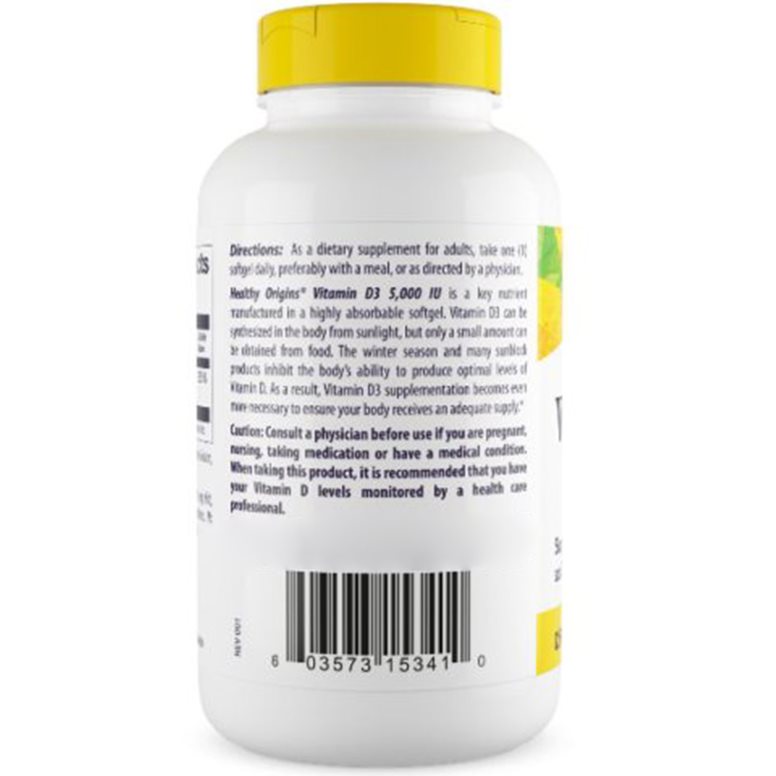 Healthy Origins - Witamina D3 Depot 5000 IU, 540 miękkich kapsułek - obrazek 5