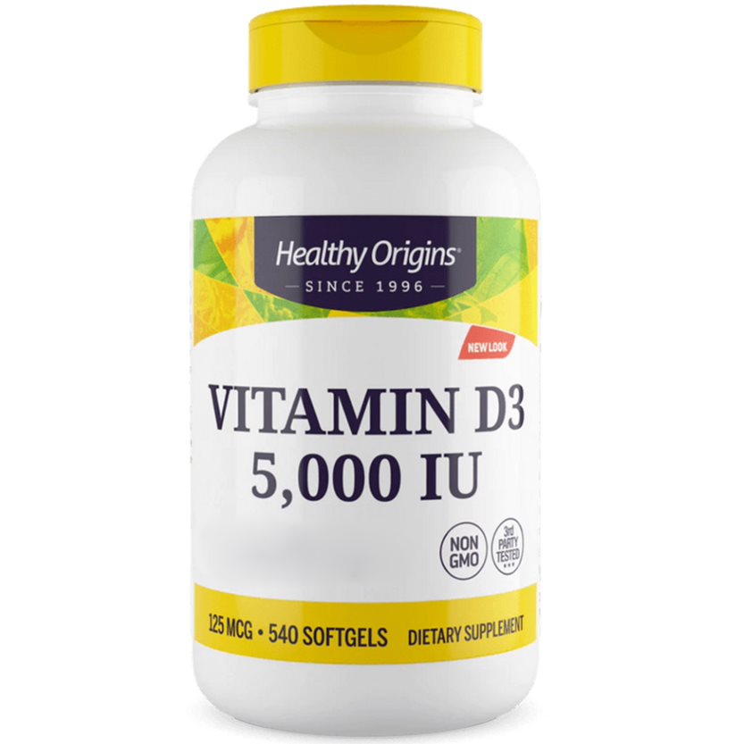 Healthy Origins - Witamina D3 Depot 5000 IU, 540 miękkich kapsułek