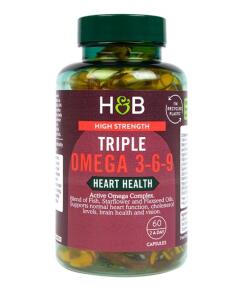 Potrójny Omega 3-6-9 o wysokiej mocy - 60 kaps.