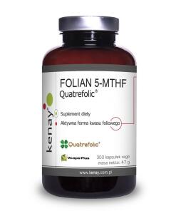KENAY FOLATE 5-MTHF aktywny kwas foliowy Quatrefolic (300 kapsułek)