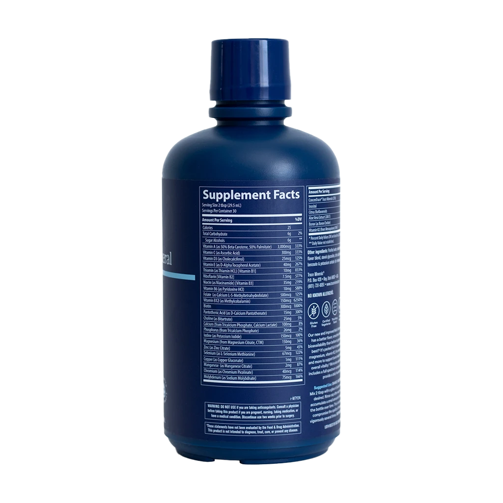 Płynny multivitamin-mineral, smak owoców leśnych - 887 ml - obrazek 3