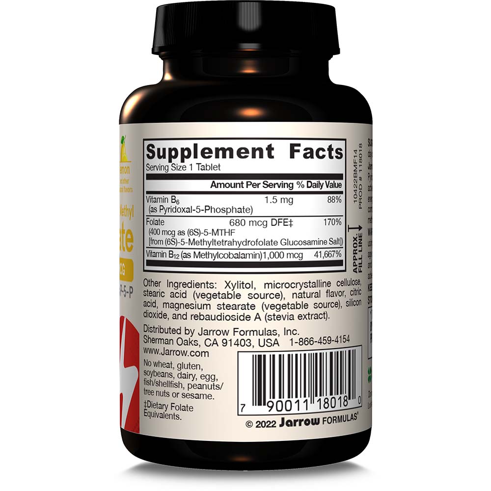 Metylokobalamina B-12 i Metylofolian, 400 mcg Cytryna - 100 pastylek - obrazek 6