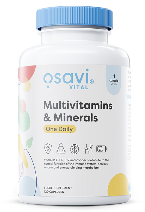 Multivitaminer & Mineraler Én Daglig - 120 kapsler