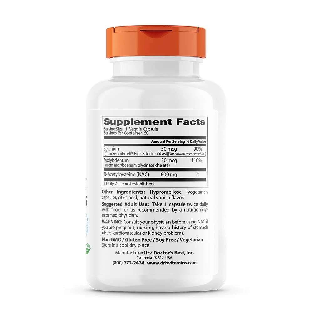 Regulator detoksu NAC - 60 kapsułek vege - obrazek 2