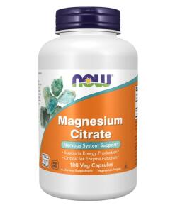 NOW FOODS Cytrynian Magnezu