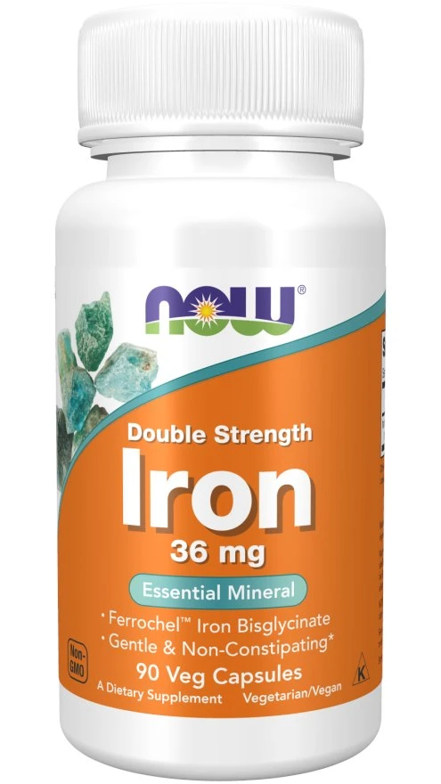 NOW Iron 36 mg Ferrochel(R) (90 Capsules)