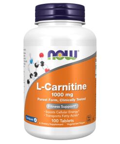 NOW L-Carnitine 1000 mg (100 tabletek) - L-karnityna