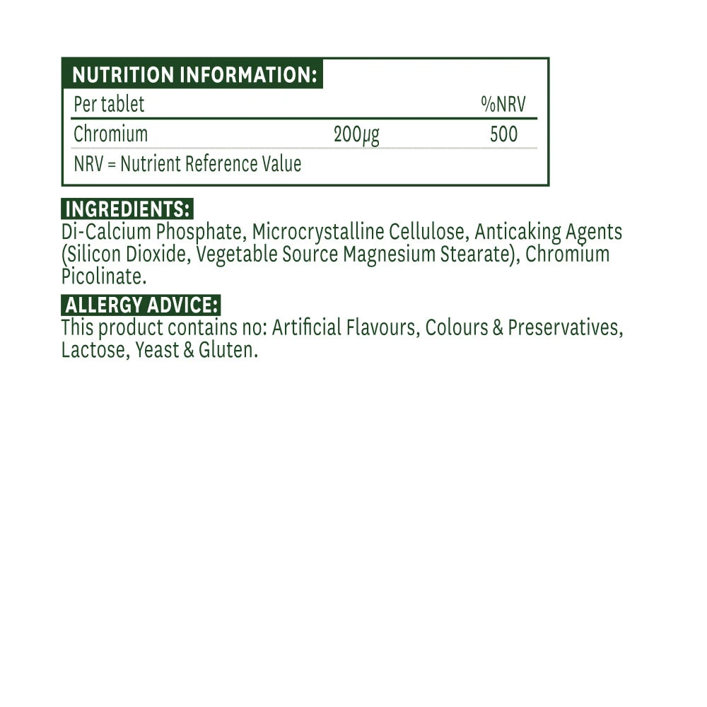 Natures Aid - Pikolinian Chromu 200 mcg (90 tabletek) - obrazek 2