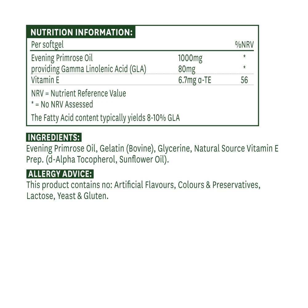 Natures Aid - Olej z wiesiołka wieczornego 1000 mg (90 kapsułek miękkich) - obrazek 2