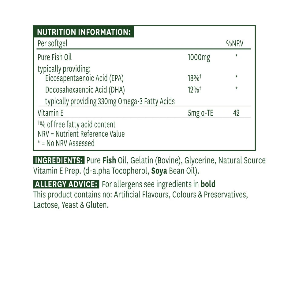 Natures Aid - Olej Rybi 1000 mg (90 Kapsułek Miękkich) - obrazek 2