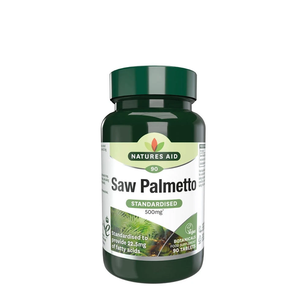 Natures Aid Palma karłowata Standaryzowana 500 mg (90 tabletek)