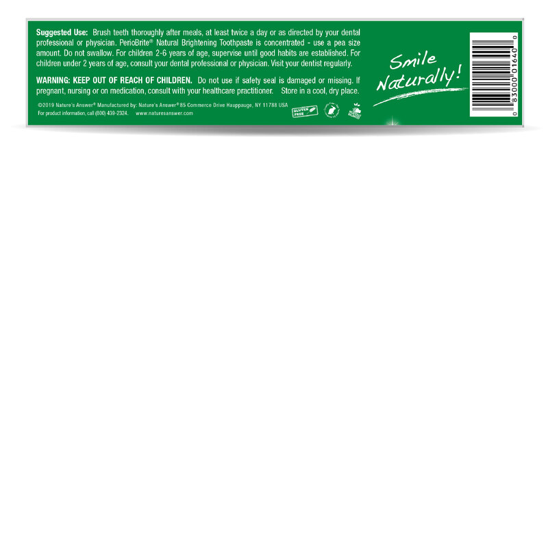 Nature's Answer - Pasta do zębów Periobrite o smaku miętowym, 113g - obrazek 5