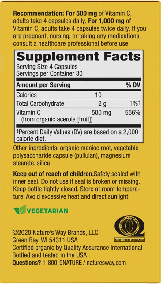 Nature's Way - Alive!® Źródło Witaminy C z Owoców (120 Kapsułek) - obrazek 2