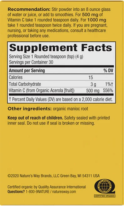 Nature's Way - Alive!® Napój witaminowy z witaminą C z naturalnych źródeł (120 g) - obrazek 2