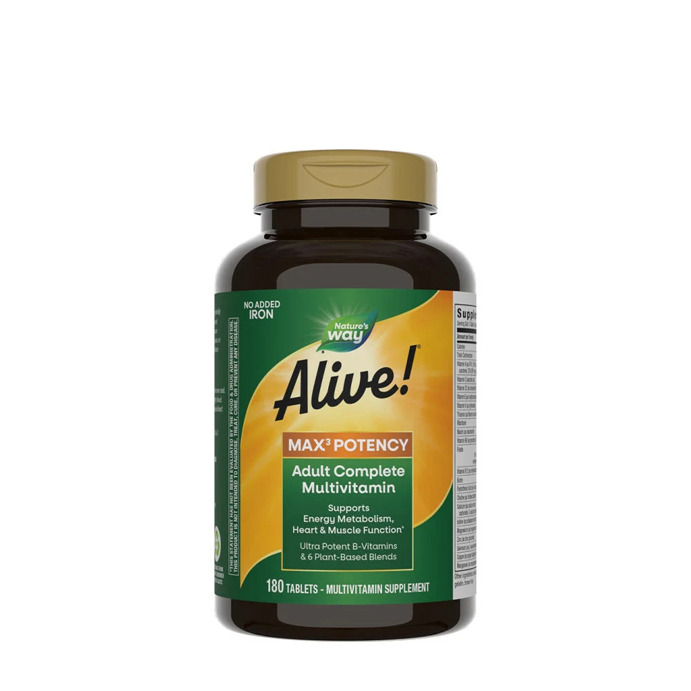 Natures Way Alive!® Max3 Daily Multivitamin Without Iron (180 Tablets)