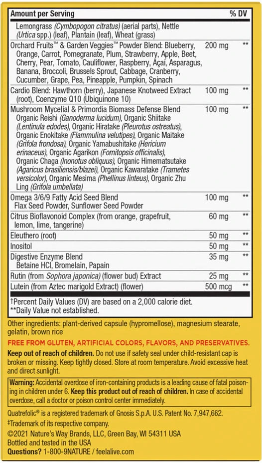 Nature's Way - Alive!® Maksymalna Potencja, Codzienny Multivitamin (90 Kapsułek) - obrazek 3