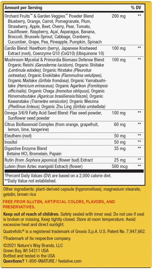 Nature's Way - Alive!® Max6 Maksymalna Potencja Dzienny Multwitamina Bez Żelaza (90 Kapsułek) - obrazek 3