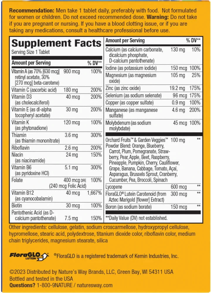 Nature's Way - Alive!® Męski Kompletny Multivitamin 50+ (50 Tabletek) - obrazek 2