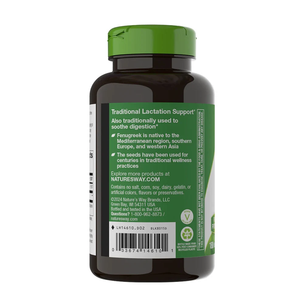 Nature's Way - Nasiona Kozieradki (180 kapsułek) - obrazek 3